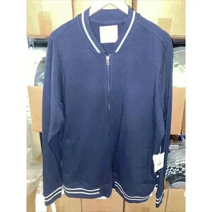 Five Four Nick Wooster Full Zip Heavy Knit Jacket Navy‎ Men Size XL (42-44) NWT